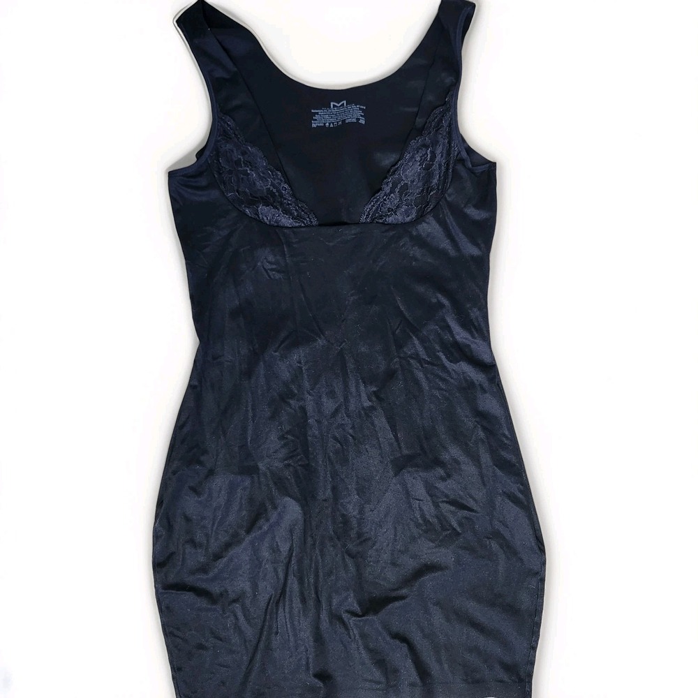 MAIDENFORM Comfort Devotion Black Full Slip Dress Womens 2XL Light Control Shap